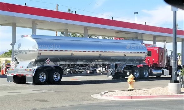 Gas and Oil! Tanker Truck and Trailer!