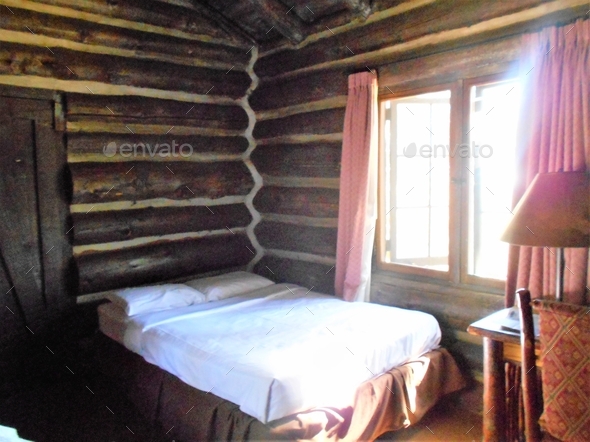 Log Cabin! Camping in a Log Cabin! Travel! Vacation!