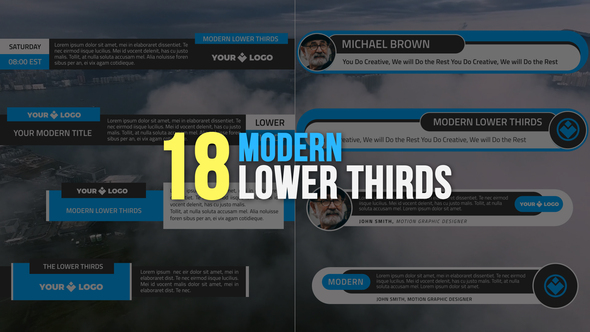18 Modern Lower Thirds | Premiere Pro