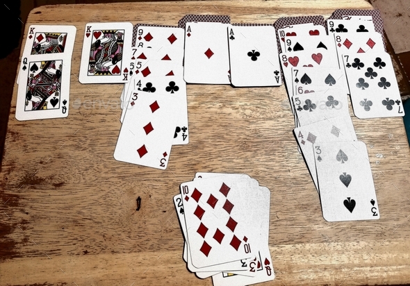 Playing Cards! Solitaire! - Stock Photo - Images