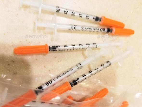Diabetes! Insulin Syringes! - Stock Photo - Images