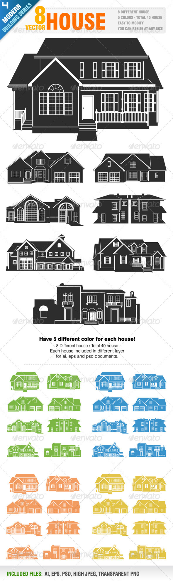 8 House - Buildings Objects