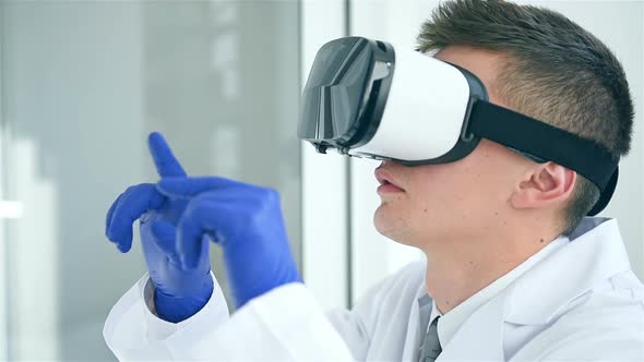 Doctor In Virtual Reality Glasses.