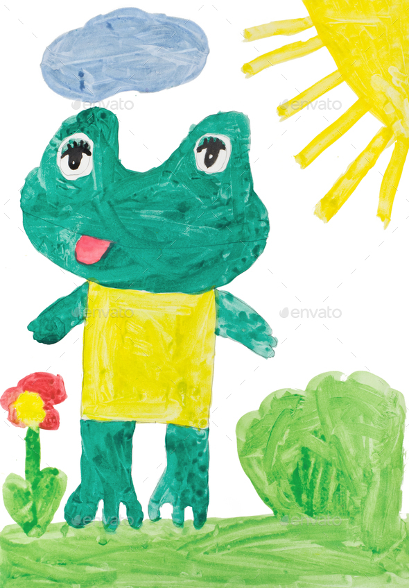 childrens drawings - frog