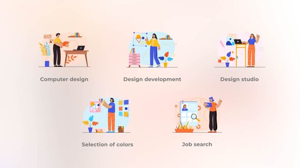 Design studio - Blue orange concept