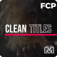 Clean Text Titles \ FCPX