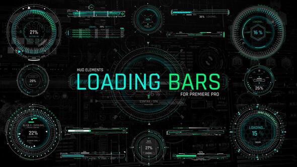 HUD Elements Loading Bars For Premiere Pro