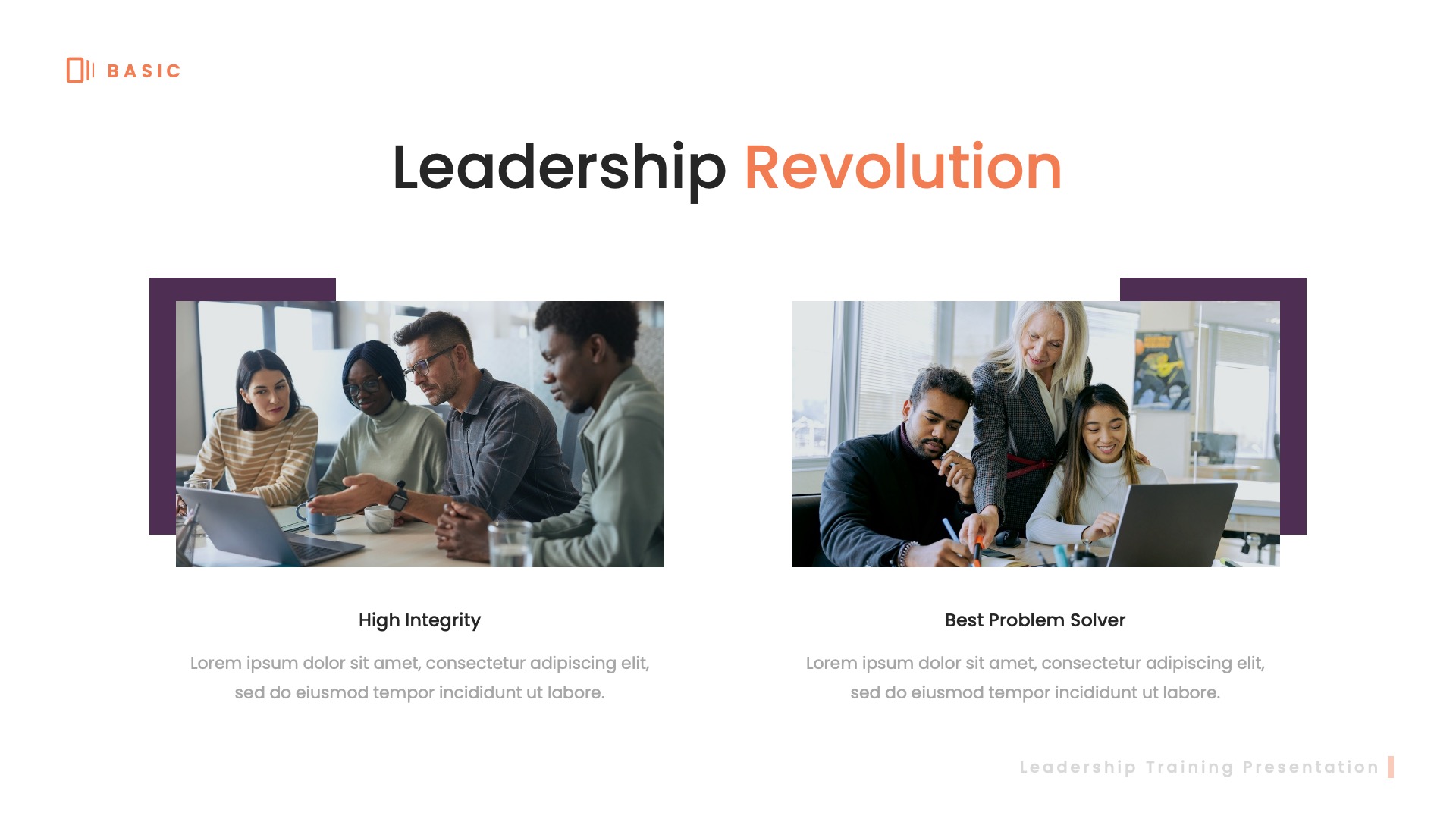 Basic - Leadership Training Presentation PowerPoint, Presentation Templates