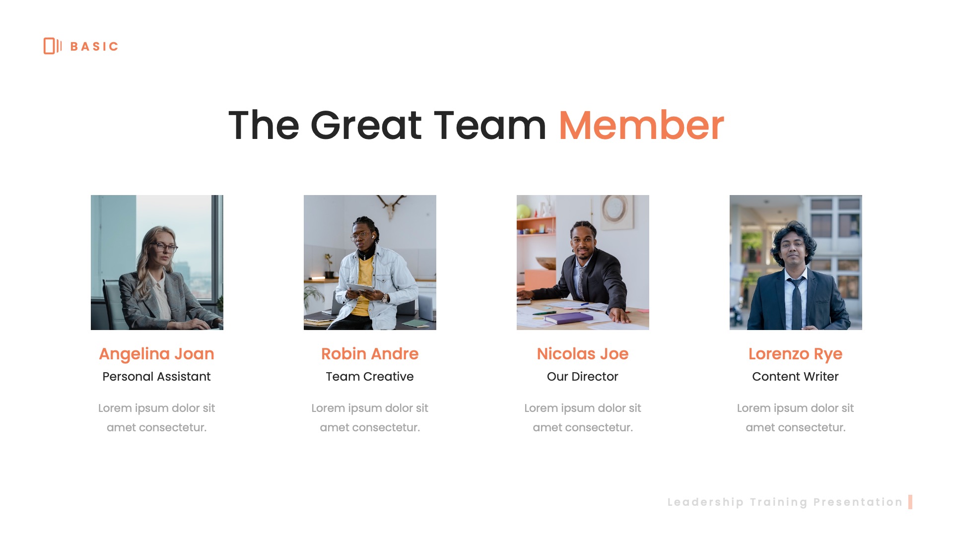 Basic - Leadership Training Presentation PowerPoint, Presentation Templates
