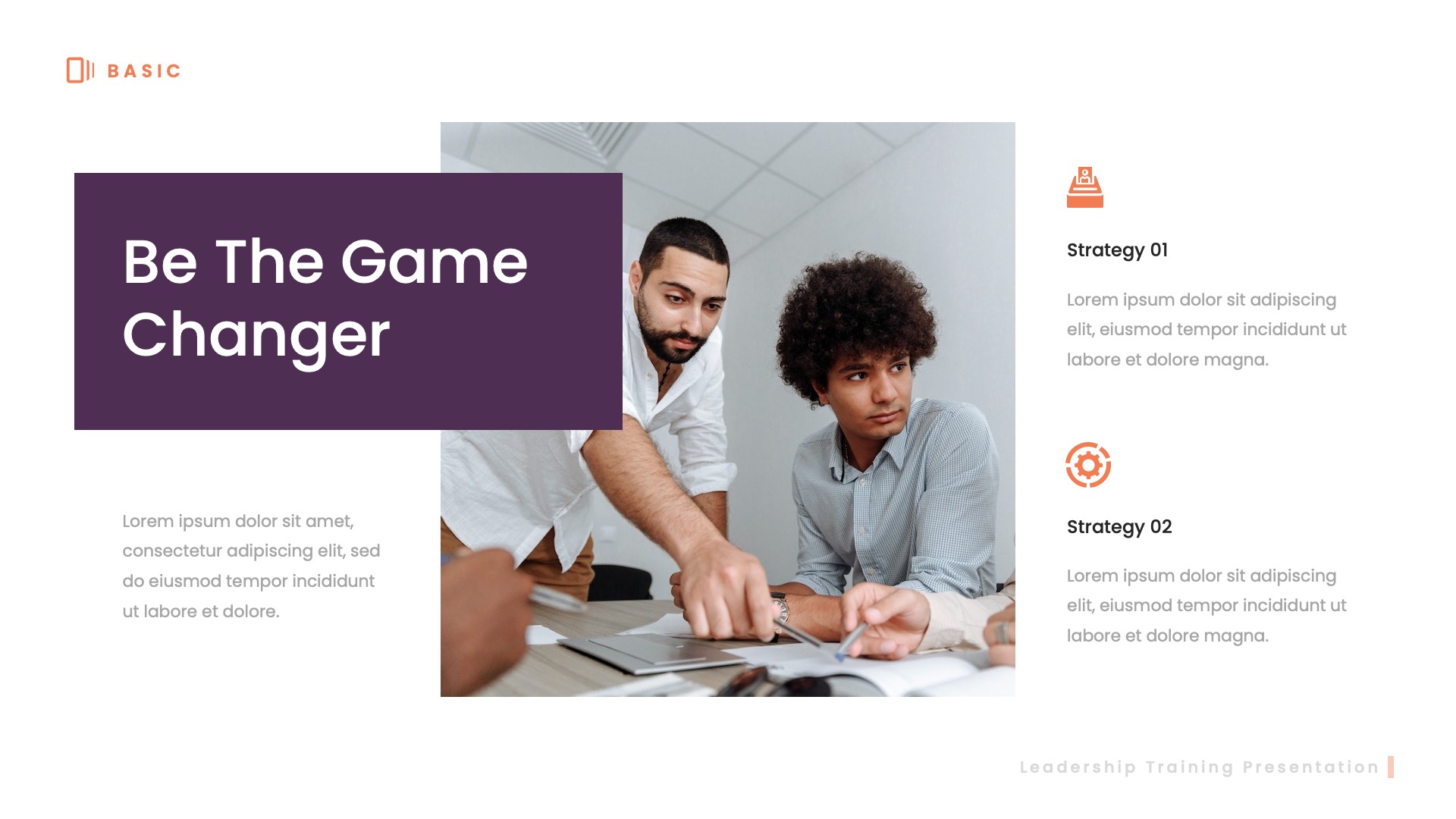 Basic - Leadership Training Presentation PowerPoint, Presentation Templates