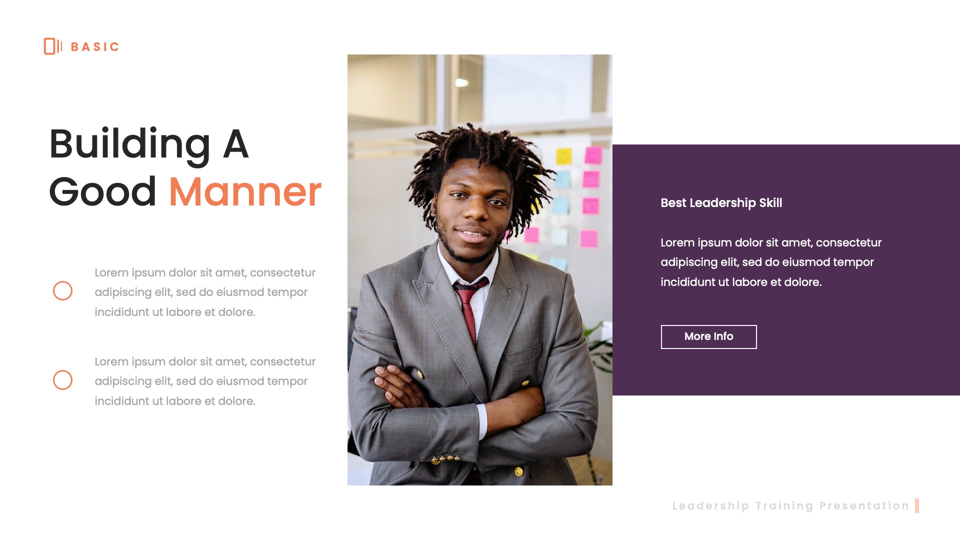 Basic - Leadership Training Presentation PowerPoint, Presentation Templates