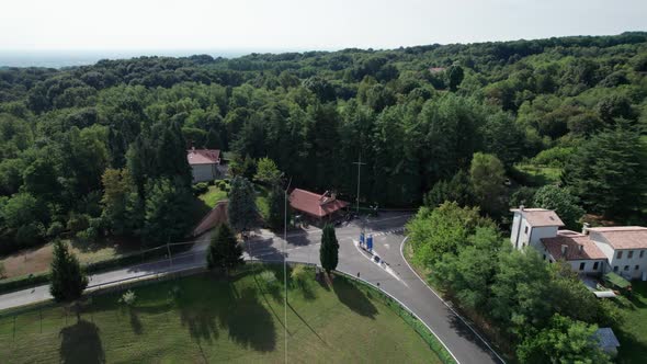Drone View of a Typical Italian Mountain Landscape in the Countryside alt