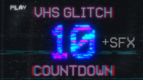 VHS Glitch Countdown