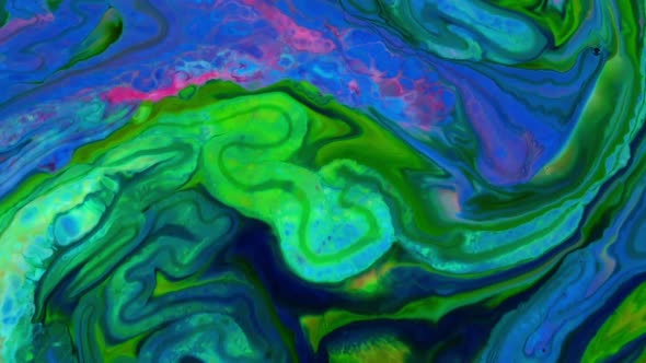 Colorful Liquid Ink Colors Blending Burst Swirl Fluid 31