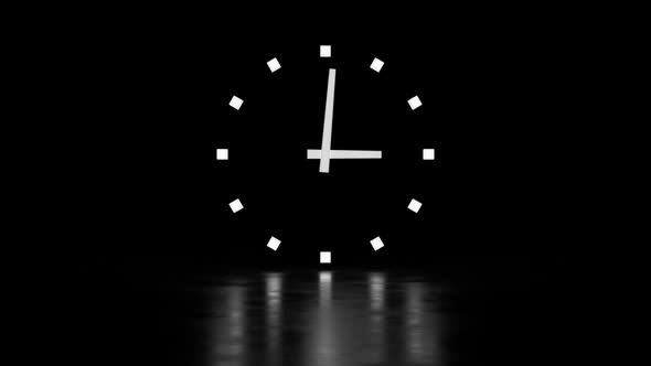 12-Hour Time-Lapse 3D Clock BG