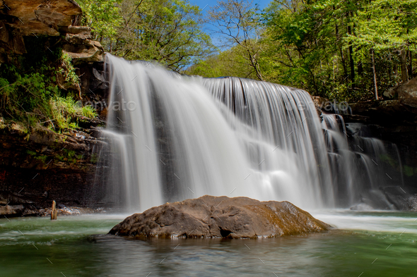 Scenic waterfall  - Stock Photo - Images