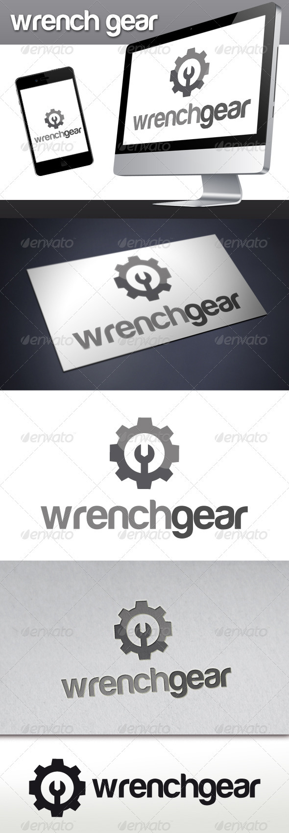 Wrench Gear Logo - Symbols Logo Templates