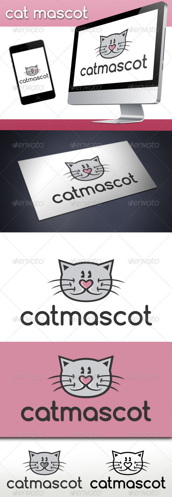 Cat Mascot Logo - Animals Logo Templates