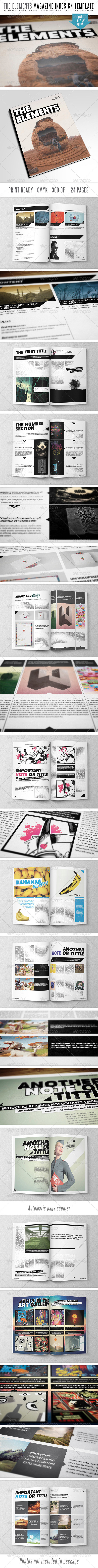 The Elements Indesign MGZ Template - Magazines Print Templates