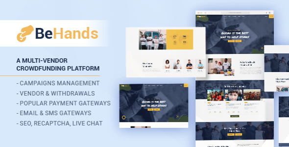 BeHands - Global Multivendor Crowdfunding Platform
