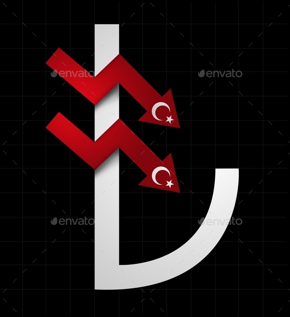 Turkish Lira plummeting - Stock Photo - Images