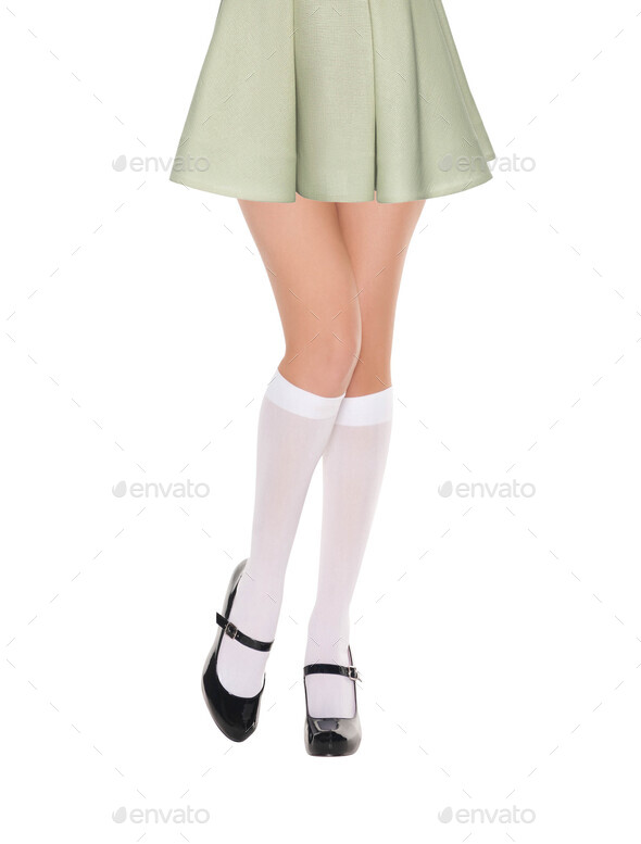 Woman in fashion skirt - Stock Photo - Images