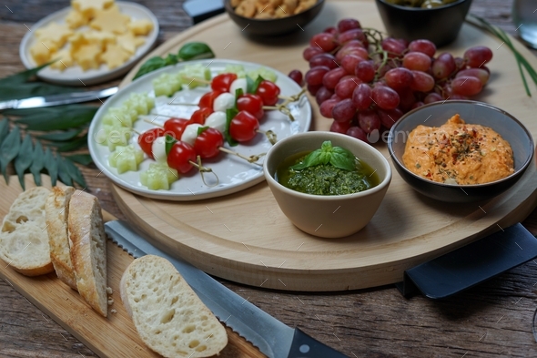 Charcuterie Board appetizers - Stock Photo - Images