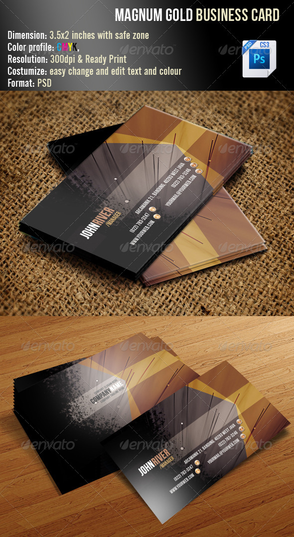 Magnum Gold Business Card - Creative Business Cards
