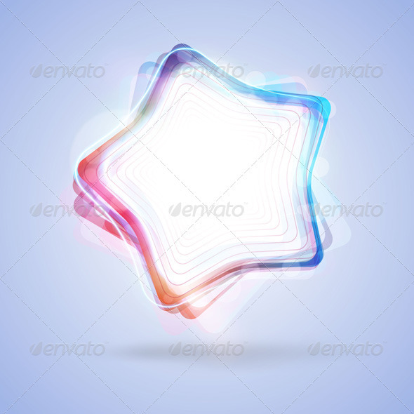 Vector glowing color star - Decorative Vectors