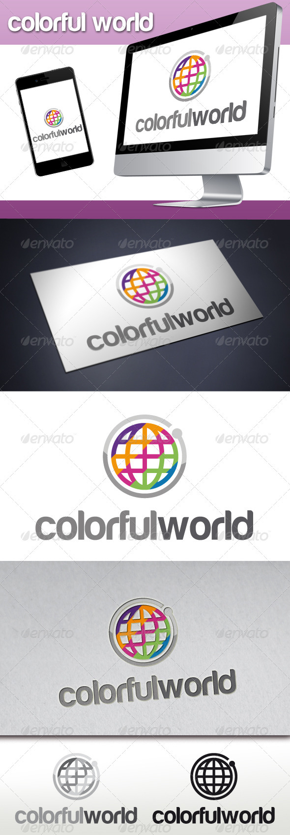 Colorful World Logo - Symbols Logo Templates
