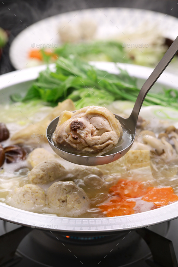 Mizutaki, Japanese chicken hot pot Stock Photo by motghnit PhotoDune