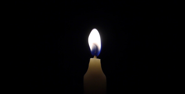 Video Of A Burning Candle With Black Background 2