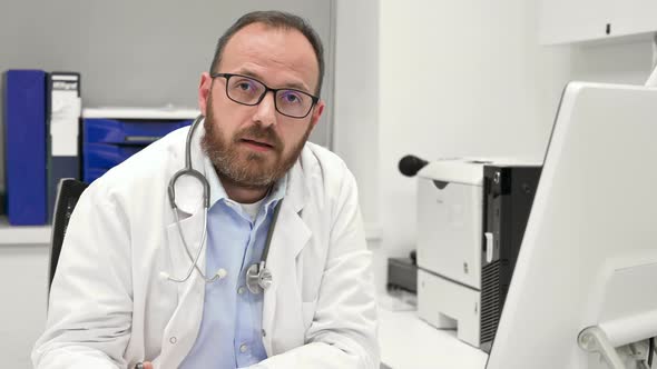 Patient POV Medical Consultation Doctor is Talking with a Patient at Hospital alt