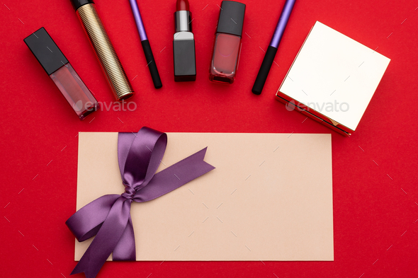Envelope with gift certificate for makeup