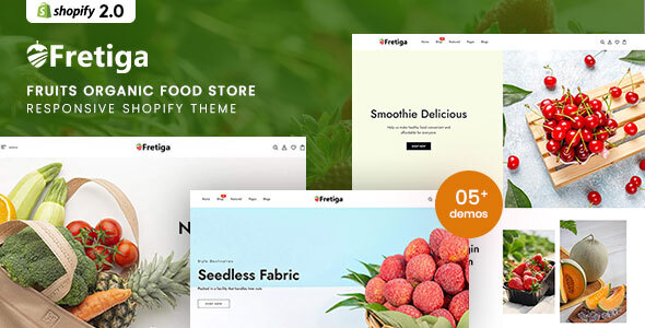 Fretiga – Fruits Organic Food Responsive Shopify Theme