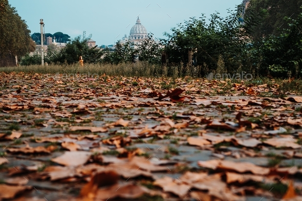 Autumn fall in Rome - Stock Photo - Images