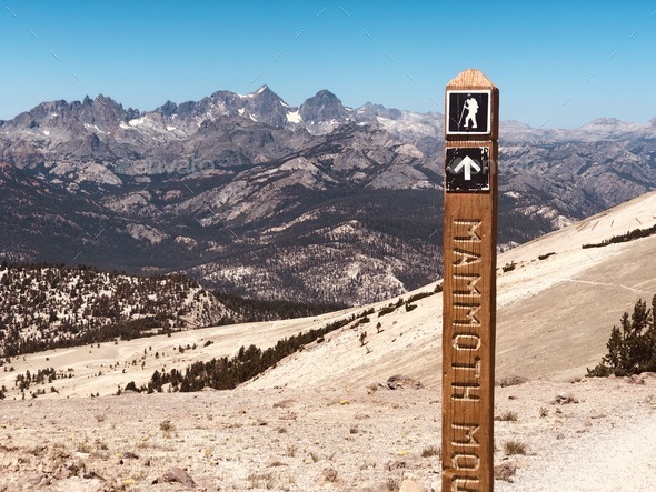 Hiking in Mammoth Mountain  - Stock Photo - Images