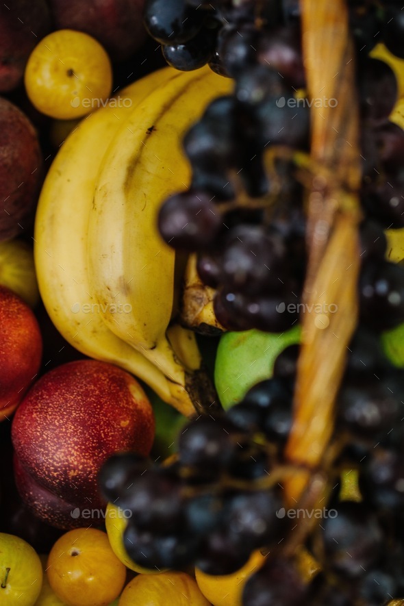 Basket of fruits Stock Photo by Lemnaouer PhotoDune
