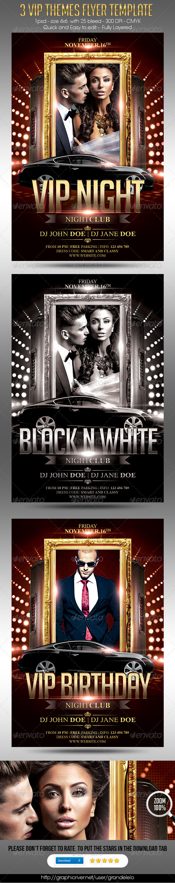 VIP Club Flyer - Clubs & Parties Events