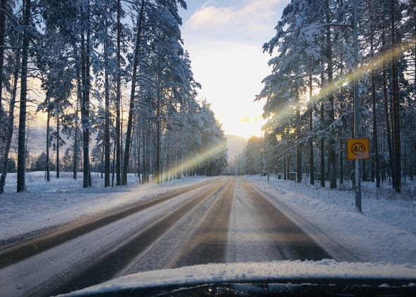 nominated Winter travel driving towards the sunlight future forward to way road inspiration