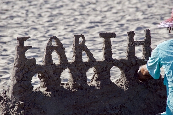 Cool sand castle for Earth Day