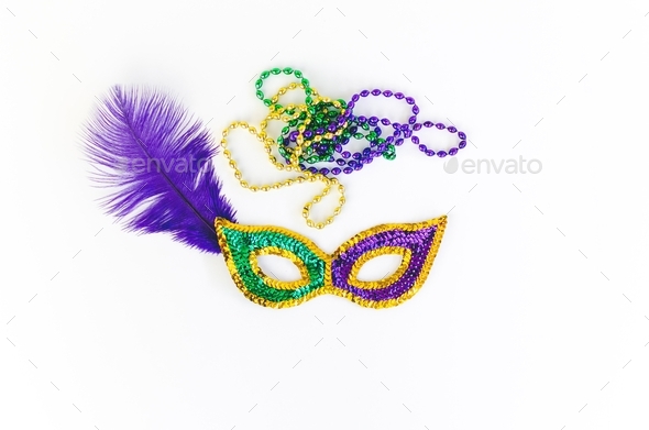 lime green mardi gras masks