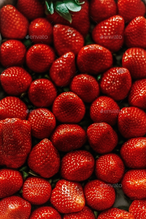 Full frame shot of strawberries - Stock Photo - Images