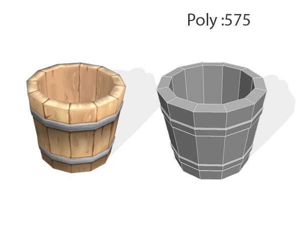 wooden buckets - 3Docean 3447009