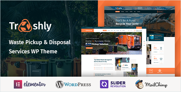 Trashly – Waste Pickup & Disposal Services WordPress Theme