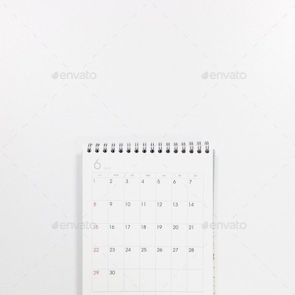 Minimalist calendar picture  - Stock Photo - Images