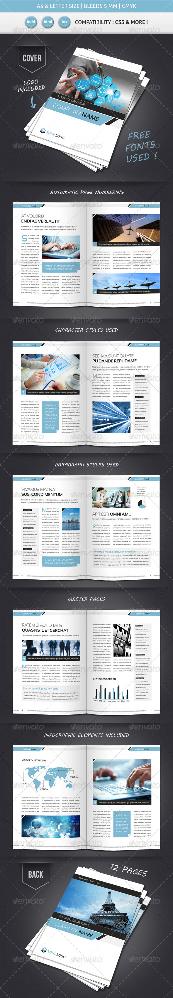 Corporate & Business BROCHURE TEMPLATE A4 & Letter - Corporate Brochures