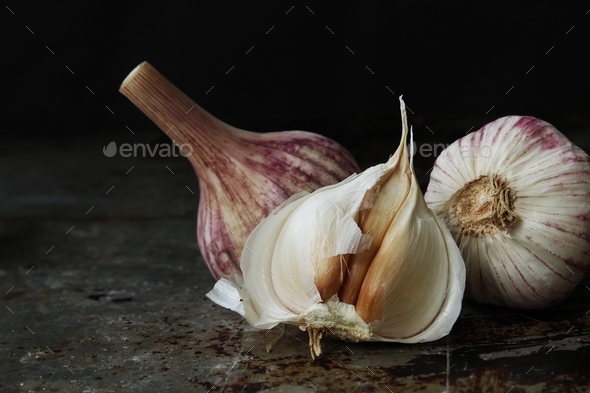 Purple striped garlic Stock Photo by MPPLLC45 | PhotoDune