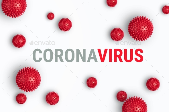 Abstract banner coronavirus with strain model of coronavirus. - Stock Photo - Images