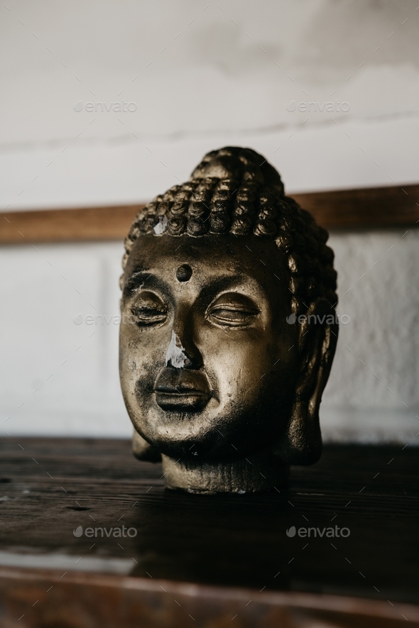 Home decor Asian east decor buddha head Buddhist religious religion symbol